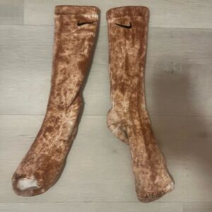 Nike Brown Tie-Dye Crew Socks